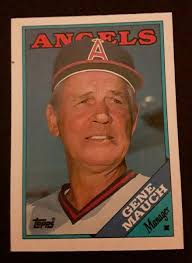 1988 Topps GENE MAUCH Baseball Card #774. MANAGER. CALIFORNIA ANGELS.  CHECKLIST