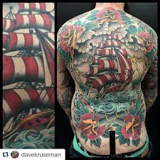 Dedicated to the tattoo industry for over 18 years, we are excited to bring our art to you. Tattoo And Street Art On Instagram Repost Davekruseman Three Years Healed Boldwillhold Tradi Back Piece Tattoo Body Suit Tattoo Chest Piece Tattoos