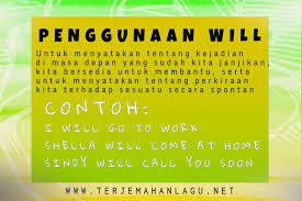 Semoga bisa jadi referensi kalian untuk belajar bahasa inggris. Penggunaan Will Contoh Kalimat Berbagi Ilmu
