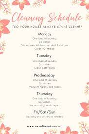 Simple Cleaning Schedule Whether You Have A Full Time Job Work From Home Or Are A Stay Easy Cleaning Schedule Cleaning Schedule Cleaning Schedule Printable