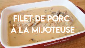 Avec les restes de porc ? Filet De Porc A La Mijoteuse Youtube