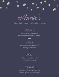 Get your guest list going with a printable invitation birthday template. Free Printable And Customizable Dinner Party Menu Templates Canva