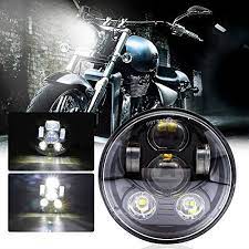Harley Sportster Led Headlight 5 3 4 5 75 Inch Safego 50w Round Motorcycle Daymaker Headlight Projecto Harley Davidson Touring Harley Davidson Custom Sportster