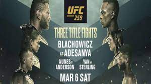 Ufc 259 will take place on saturday (march 6) headlined by jan. Ufc 259 Jan Blachowicz Vs Israel Adesanya Date Fight Time Odds Tv Channel And Live Stream Dazn News Global