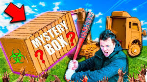 After escaping from our box fort prison escape a secret package. 10 000 Mystery Box Fort Zombies Car Survival 24 Hour Zombies Nerf War Z Youtube