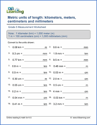 These are great for test preparation. Grade 5 Measurement Worksheets K5 Learning