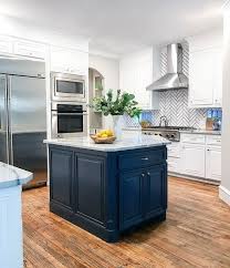 The base of the island is painted navy blue to. 20 Navy Blue Kitchen Island Magzhouse