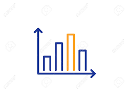 Diagram Graph Line Icon Column Chart Sign Market Analytics