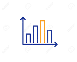 diagram graph line icon column chart sign market analytics