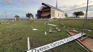 Tornado cut short Wednesday service, tore off church wall · Texans