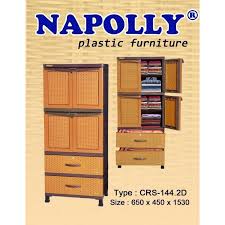 Harga lemari plastik cukup bervariasi bergantung merk nya. Lemari Plastik Napolly 2 Susun 2 Laci Crs 144 Shopee Indonesia