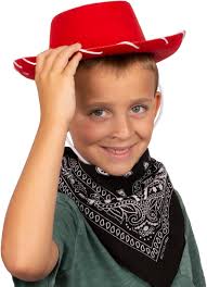 Quality Child Cowboy Costume Hat With *FREE* Cotton Paisley Bandanna