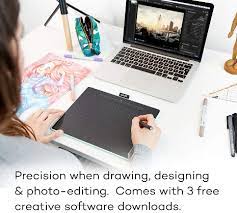 Graphics Drawing Tablet With 3 Bonus Software Included 2020 Drawing Tablet Digital Drawing Tablet Wacom Intuos