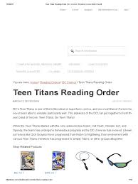 Man of steel, among many others. Teen Titans Reading Order Dc Comics Timeline Comic Book Herald American Comics Superheroes