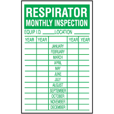 That's why nfpa requires monthly inspections. Respirator Monthly Safety Inspection Labels Seton