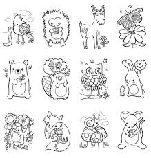 Download and print these cute baby animals coloring pages for free. Baby Forest Animals Coloring Pages