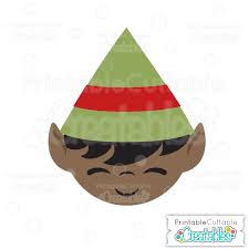 Cute Christmas Elf Face Free Svg Cutting File For Silhouette Cricut