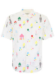 Thom Browne Gnome Print Shirt Mws240e04864 White Italy