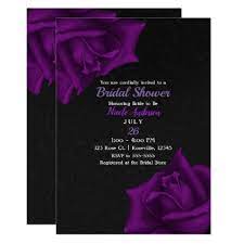 Beautiful Black Texture Purple Roses Bridal Shower Invitation Zazzle Com In 2021 Vintage Bridal Shower Purple Wedding Invitations Bridal Shower Gifts For Bride