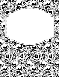 Free Printable Black And White Flower Binder Cover Template Download The Cover In Jpg Or Pdf Form Binder Covers Printable Binder Cover Templates Binder Covers