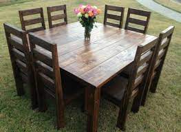 Stunning Diy Rustic Farmhouse Table Ideas 067 Square Farmhouse Table Farmhouse Dining Square Dining Tables