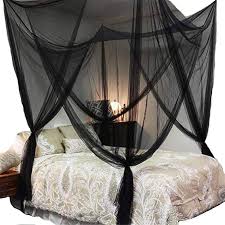 Canopy bed (67) four poster bed. Light Silver Octorose 4 Poster Bed Canopy Functional Mosquito Net Full Queen King Home Kitchen Bedding Guardebem Com