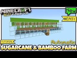 Minecraft Bedrock Sugarcane Bamboo Farm Automatic Tutorial Ps4 Mcpe Xbox Windows Switch Youtube Minecraft Bedrock Minecraft Architecture