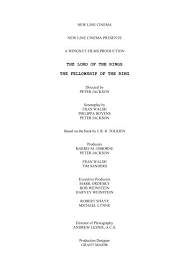 The lord of the rings the fellowship of