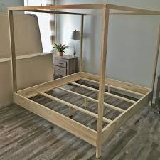 King Size Canopy Bed Made In Us Etsy