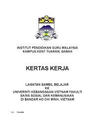 Website ini khusus memuat aneka macam kursus keterampilan via pelatihan4usaha.wordpress.com. Kertas Kerja Lawatan Sambil Belajar Ke Vietnam