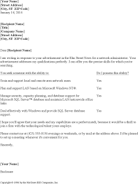 Free Resume Cover Letter For Network Administrator Docx 21kb 1 Page S