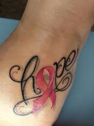 Double cancer ribbon tattoos inked on shoulder, they are ovarian cancer ribbon tattoos. Pin On Showusyourhope