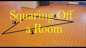 It is shaped like a square. How To Square Off A Room For A Tile Floor Layout 3 4 5 Triangle Method Youtube