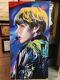 Art drawings sketches simple painting art lesson sketchbook art journal feather art drawing bts. 2x4 Taehyung Bts Me Acrylic Paint 2018 Fanart