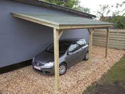 Gardenas Carport Aanbouw 300x500 Cm Hout Hubo Carport Huis Buitenkant Terrasoverkapping