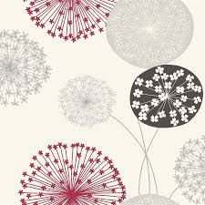 For web, for print art design stock vector. Large Dandelion Floral Wallpaper Flowers Red Grey Black Cream Feature Wall From Yol Buy Online In Andorra At Andorra Desertcart Com Productid 148584943