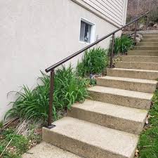 These steps have two treads, and overall dimensions are 14 because of their durability and resistance to weather conditions, concrete steps are good for entrances to homes. Round Handrail Wolf Handrail
