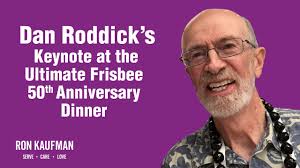 Dan Roddick’s Keynote at the Ultimate Frisbee 50th Anniversary Dinner