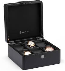 Watch Box Organize for Men, 6 Slots Watch Case with Textured Leather, Watch  Holder with Soft Pillow, Gift for Fathers, Husband, Friend, Black :  Amazon.sg: Fashion