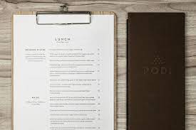 New Brand Identity For Podi By Bravo Bp O Menu Design Restaurant Menu Design Menu Restaurant