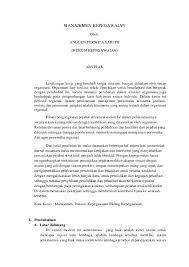 Bagi kamu yang sudah atau akan mengambil skripsi, dan merasa tidak berdaya dengan pembuatan judul skripsi. Pdf Manajemen Kepegawaian Anggun Perwita Academia Edu