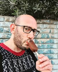 In this pic you see chocolate with caramel and nuts popsicle and one happy  Gay Man . . . . . . . . . . . . . . . . . . . . . . . . . . #