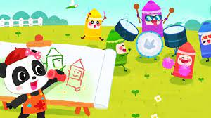 Baby Panda S Paint Colors Learn About Colors Color Game Babybus Gameplay Video Youtube