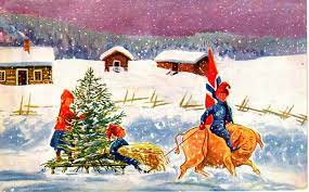 Pin By Janne Kvalosaeter On Julebilder Christmas Postcard Woodland Friends Art