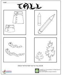 Tall Or Short Worksheet Kindergarten Worksheets Worksheets For Kids Alphabet Worksheets Preschool