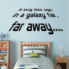 A Long Time Ago In A Galaxy Far Far Away Font Color Star Wars A Long Time Ago Wall Decal Art Sticker Boy S Bedroom Playroom Hall Color Wh Idee Deco Chambre Enfant Deco Chambre Enfant Deco Chambre