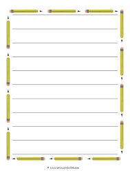 Plain sheets of paper with a childs border around it. School Equipment Border A4 Portrait Paper Plain Lined Half Lined Printable Teaching Resources Print Play Learn