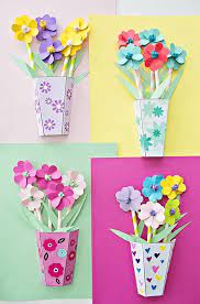 How To Make 3d Paper Flower Bouquets With Video Paper Flowers For Kids Spring Flower Crafts Flower Crafts