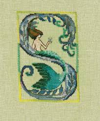 Cross stitch kit from dimensions featuring a vintage red truck with wreath and christmas gifts! Nora Corbett Letters From Mermaids S Cross Stitch Pattern 123stitch