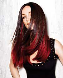 In addition, black hair is more lustrous as it reflects like better. Brown Hair Red Underneath Dip Dye Hair Red Dip Dye Hair Red Hair Underneath